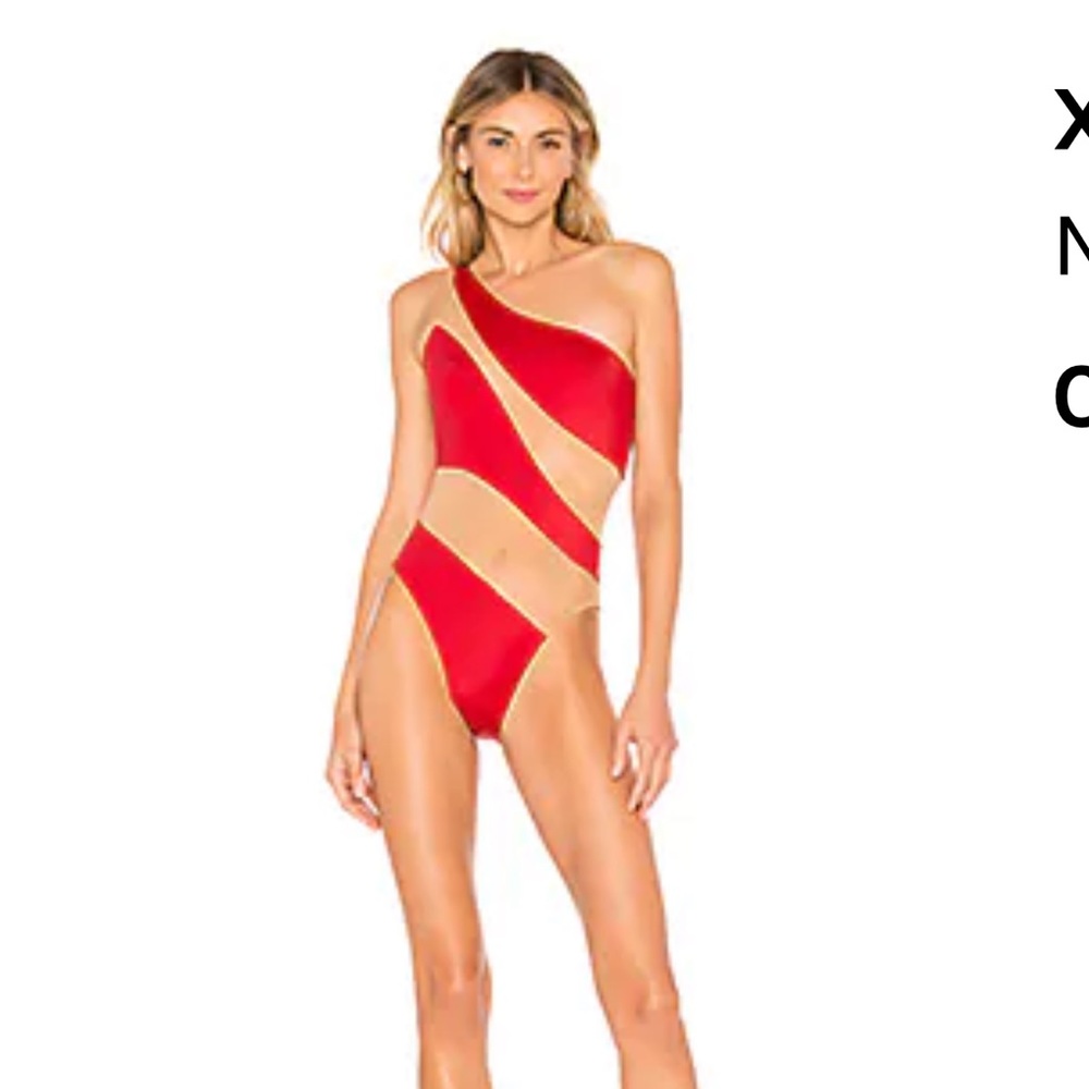 Norma Kamali Red Mesh Mio